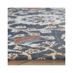 Anji Mountain Chair Mats<Rug'd Robin Carpet & Hard Floor Chair Mat, 36" x 48", Gray/Orange (AMB9018)