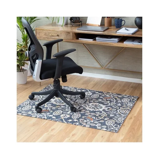 Anji Mountain Chair Mats<Rug'd Robin Carpet & Hard Floor Chair Mat, 36" x 48", Gray/Orange (AMB9018)