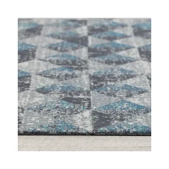 Anji Mountain Chair Mats<Rug'd Tromso Carpet & Hard Floor Chair Mat, 36" x 48", Blue/Black/Gray (AMB9035)