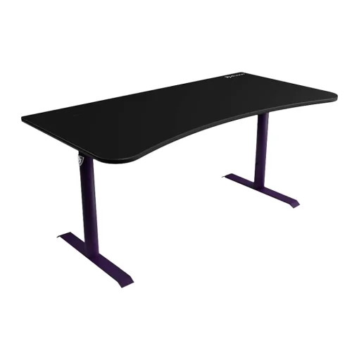 Arozzi Computer Desks<Arena 63"W Gaming Desk, Deep Purple/Black (ARENA-NA-DP-BK)