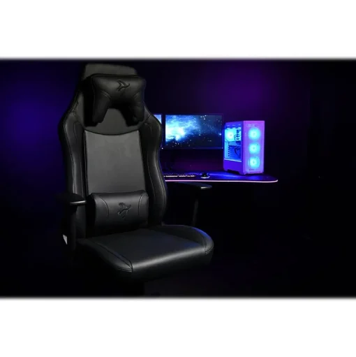 Arozzi Gaming Chairs<Vernazza Faux Leather Ergonomic Rocker Gaming Chair, Pure Black (VERNAZZA-XL-SPU-PBK)