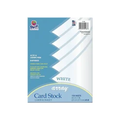 Array Card Stock<65 lb. Cardstock Paper, 8.5" x 11", White, 100 Sheets/Pack (101188)