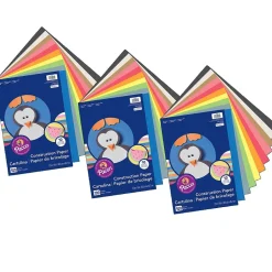 Art Street Construction Paper<12" x 18" Lightweight Construction Paper, Assorted, 100 Sheets/Pack, 3 Packs/Bundle (PAC94460-3)