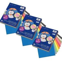 Art Street Construction Paper<9" x 12" Lightweight Construction Paper, Assorted, 200 Sheets/Pack, 3 Packs/Bundle (PAC94450-3)