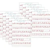 Ashley Dry Erase<Productions® Smart Poly® PosterMat Pals® Space Savers D'Nealian Cursive, 13" x 9.5", Pack of 10 (ASH97010)