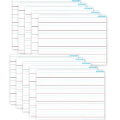 Ashley Dry Erase<Productions® Smart Poly® PosterMat Pals® Space Savers Handwriting, 1" Ruling, 13" x 9.5", Pack of 10 (ASH97001)