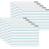 Ashley Dry Erase<Productions® Smart Poly® PosterMat Pals® Handwriting, 3/4" Ruling, Blue, 13" x 9.5", Pack of 10 (ASH97013)