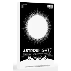 Astrobrights Card Stock<65 lb. Cardstock Paper, 8.5" x 14", Astro White, 125 Sheets/Pack (91670-01)