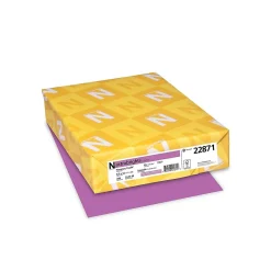 Astrobrights Card Stock<65 lb. Cardstock Paper, 8.5" x 11", Planetary Purple, 250 Sheets/Pack (22871)