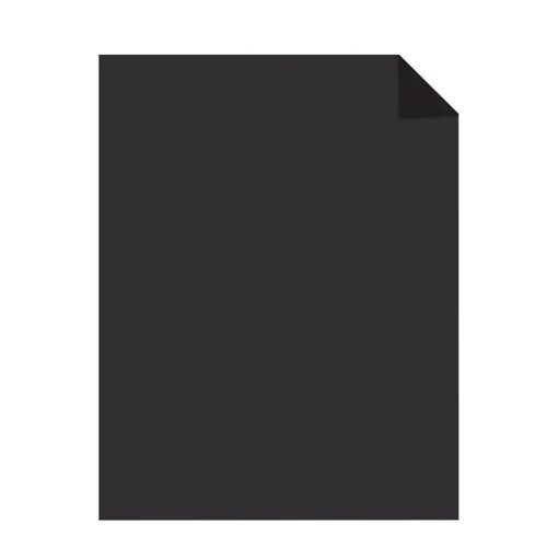 Astrobrights Card Stock<65 lb. Cardstock Paper, 8.5" x 11", Eclipse Black, 100 Sheets/Pack (22024-01)
