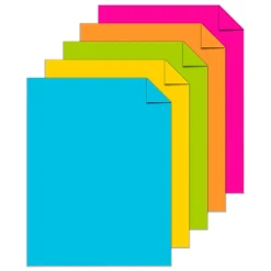 Astrobrights Card Stock<65 lb. Cardstock Paper, 8.5" x 11", Bright Assortment, 50 Sheets/Pack (99326-01)