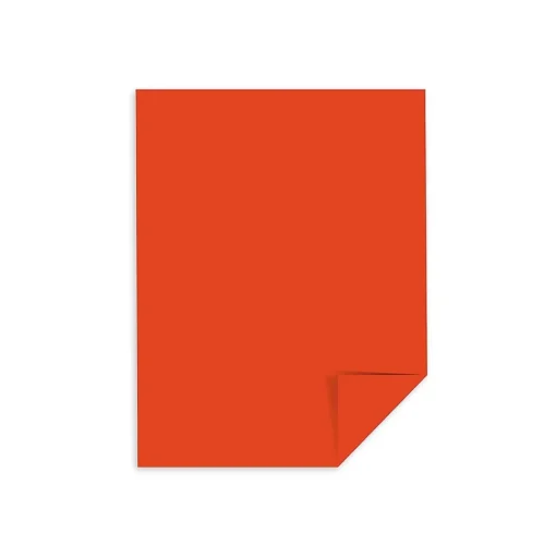 Astrobrights Card Stock<65 lb. Cardstock Paper, 8.5" x 11", Orbit Orange, 250 Sheets/Pack (WAU22761)
