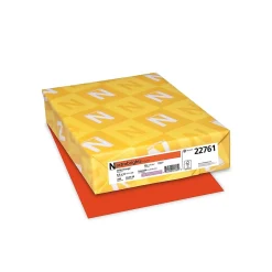 Astrobrights Card Stock<65 lb. Cardstock Paper, 8.5" x 11", Orbit Orange, 250 Sheets/Pack (WAU22761)
