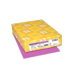 Astrobrights Card Stock<65 lb. Cardstock Paper, 8.5" x 11", Outrageous Orchid, 250 Sheets/Pack (WAU21951)