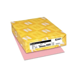 Astrobrights Card Stock<67 lb. Cardstock Paper, 8.5" x 11", Pink, 250 Sheets/Pack (WAU82441)