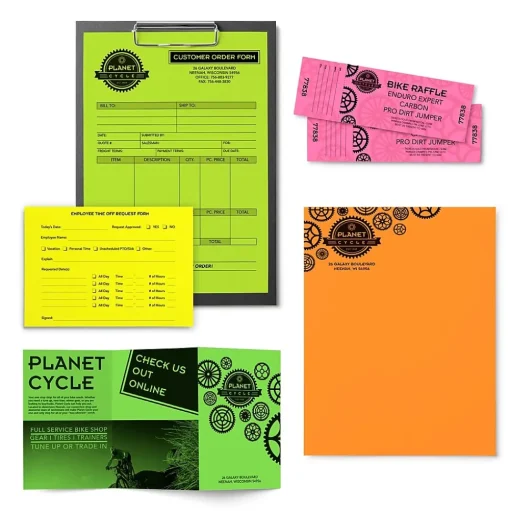 Wausau Paper Large Quantity Paper<Astrobrights Color Paper, 8.5" x 11", 24 lb., Neon Assorted Colors, 500/Ream (20270)
