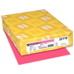 Astrobrights Multipurpose Paper<Colored Paper, 24 lbs., 8.5" x 11", Plasma Pink, 500 Sheets/Ream (22119)