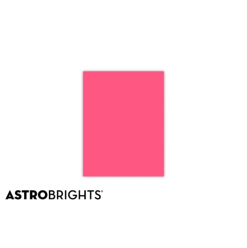 Astrobrights Multipurpose Paper<Colored Paper, 24 lbs., 8.5" x 11", Plasma Pink, 500 Sheets/Ream (22119)