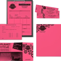 Astrobrights Multipurpose Paper<Colored Paper, 24 lbs., 8.5" x 11", Plasma Pink, 500 Sheets/Ream (22119)