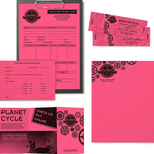 Astrobrights Multipurpose Paper<Colored Paper, 24 lbs., 8.5" x 11", Plasma Pink, 500 Sheets/Ream (22119)