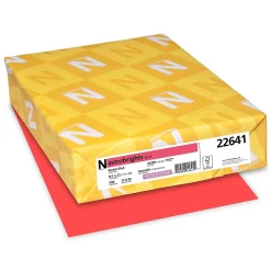 Astrobrights Multipurpose Paper<Colored Paper, 24 lbs., 8.5" x 11", Rocket Red, 500 Sheets/Ream (22641)