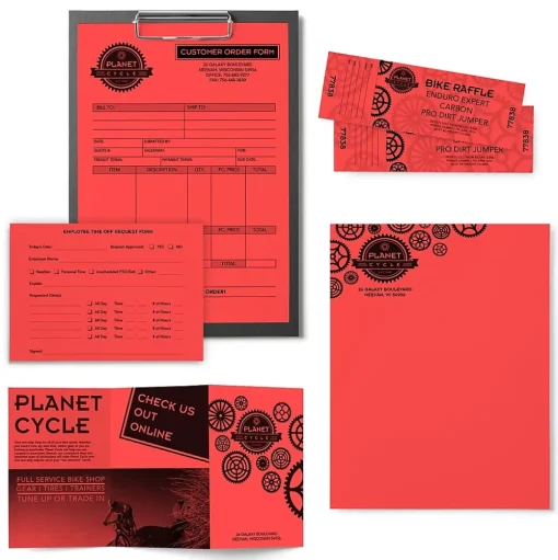 Astrobrights Multipurpose Paper<Colored Paper, 24 lbs., 8.5" x 11", Rocket Red, 500 Sheets/Ream (22641)
