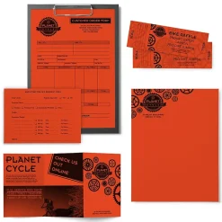 Astrobrights Multipurpose Paper<Colored Paper, 24 lbs., 8.5" x 11", Orbit Orange, 500 Sheets/Ream (22561)