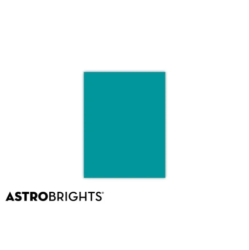 Astrobrights Multipurpose Paper<Colored Paper, 24 lbs., 8.5" x 11", Terrestrial Teal, 500 Sheets/Ream (21849/22479)