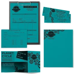 Astrobrights Multipurpose Paper<Colored Paper, 24 lbs., 8.5" x 11", Terrestrial Teal, 500 Sheets/Ream (21849/22479)