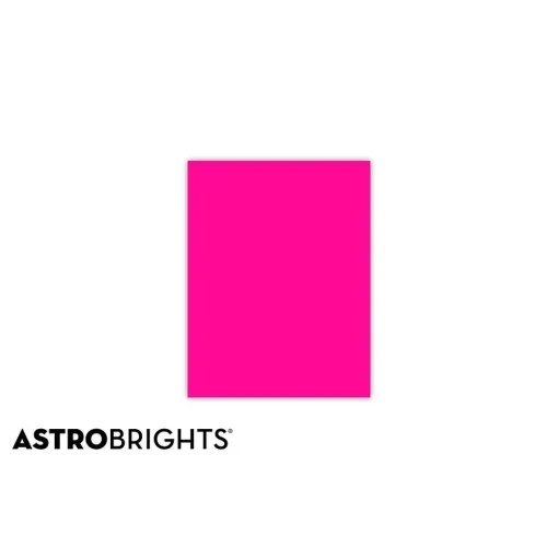 Astrobrights Multipurpose Paper<Colored Paper, 24 lbs., 8.5" x 11", Fireball Fuchsia, 500 Sheets/Ream (22681/21688)
