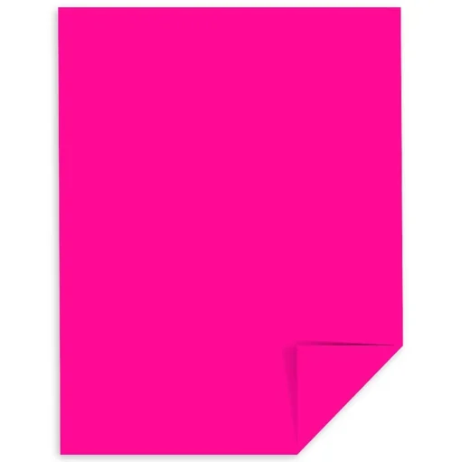 Astrobrights Multipurpose Paper<Colored Paper, 24 lbs., 8.5" x 11", Fireball Fuchsia, 500 Sheets/Ream (22681/21688)