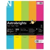 Astrobrights Multipurpose Paper<Neenah Colored Paper, 24 lbs., 8.5" x 11", Assorted Brights, 500 Sheets/Ream (WAU99608)