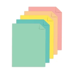 Astrobrights Card Stock<Punchy Pastels 65 lb. Cardstock Paper, 8.5" x 11", Punchy Pastel Assortment, 100 Sheets/Pack (91786)