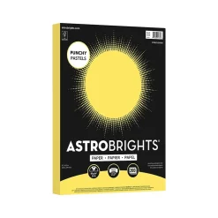 Astrobrights Large Quantity Paper<Punchy Pastels 8.5" x 11" Colored Paper, 24 lbs., Lively Lemon, 200 Sheets/Pack (91739)