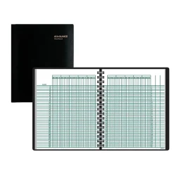 AT-A-GLANCE Accounting & Record Journals<Academic Class Record Book, Undated, 8-1/4" x 10-7/8", Black (80-150-05)