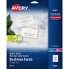 Avery Business Cards<Business Cards, 2" x 3 1/2", White/Gold, 10 Cards/Sheet, 10 Sheets/Pack, 100 Cards/Pack (3327)