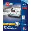 Avery Business Cards<Clean Edge Business Cards, 2" x 3 1/2", Matte White, 400 Per Pack (8877)