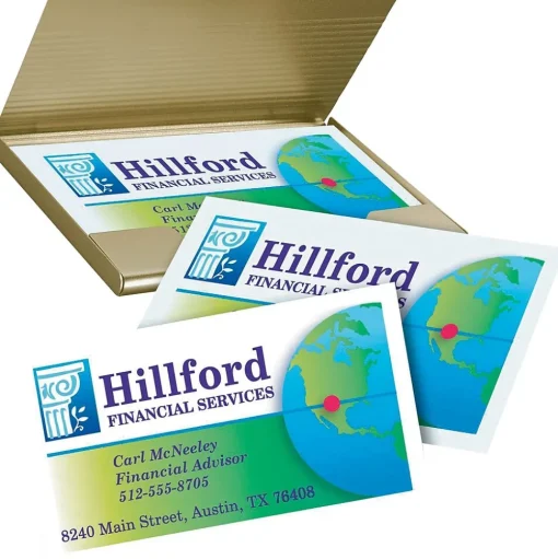 Avery Business Cards<Clean Edge Business Cards, 2" x 3 1/2", Matte White, 400 Per Pack (8877)