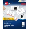 Avery Business Cards<Clean Edge Business Cards, 3.5" x 2", Matte White, 160/Pack (8869)