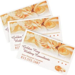 Avery Business Cards<Clean Edge Business Cards, 2" x 3 1/2", Linen Textured White, 200 Per Pack (8873)