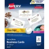 Avery Business Cards<Clean Edge Business Cards, 2" x 3 1/2", Matte White, 1000 Per Pack (5874)