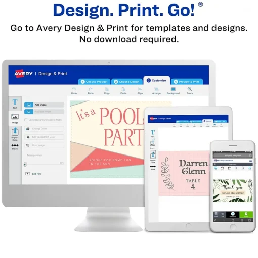 Avery Business Cards<Clean Edge Business Cards, 2" x 3 1/2", Matte White, 1000 Per Pack (5874)