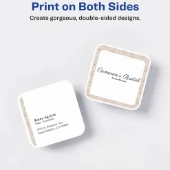 Avery Business Cards<Clean EdgeBusiness Cards, 2.5" x 2.5", White, 9 Cards/Sheet, 180 Cards/Pack (35702)
