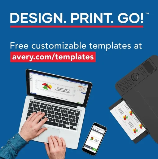 Avery Business Cards<® Laser Business Cards, 2" x 3.5", White, 2500/Box(5911)