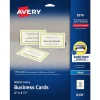 Avery Business Cards<Microperforated Business Cards, 2" x 3 1/2", Matte Ivory, 250 Per Pack (8376)