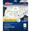 Avery Business Cards<Sure Feed Business Cards, 2" x 3.5", Glossy White, 8 Cards/Sheet, 20 Sheets/Pack, 160 Cards/Pack (8801)