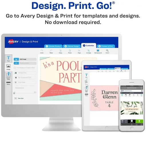 Avery Business Cards<Sure Feed Business Cards, 2" x 3.5", Glossy White, 8 Cards/Sheet, 20 Sheets/Pack, 160 Cards/Pack (8801)
