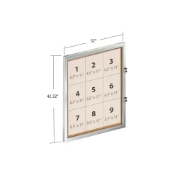 Azar Bulletin<Cork Enclosed Bulletin Board, Aluminum Frame, 42.32" x 32.09" (300231)
