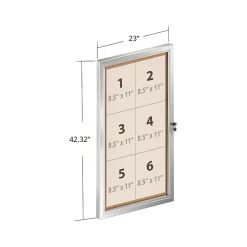 Azar Bulletin<Cork Enclosed Bulletin Board, 42.32" x 23.03" (300232)