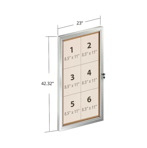 Azar Bulletin<Cork Enclosed Bulletin Board, 42.32" x 23.03" (300232)